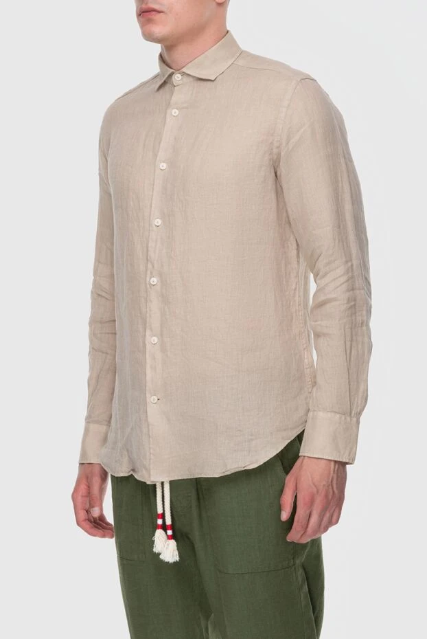 MC2 Saint Barth men's premium linen shirt in beige
 174131 - photo 3