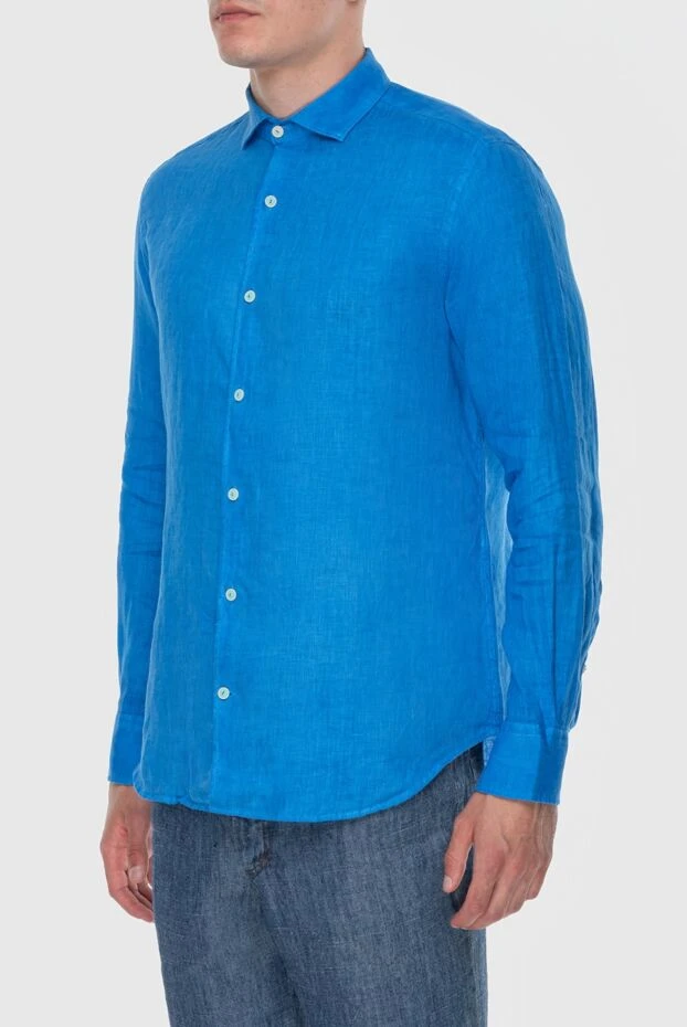 MC2 Saint Barth blue linen shirt for men 174132 - photo 3