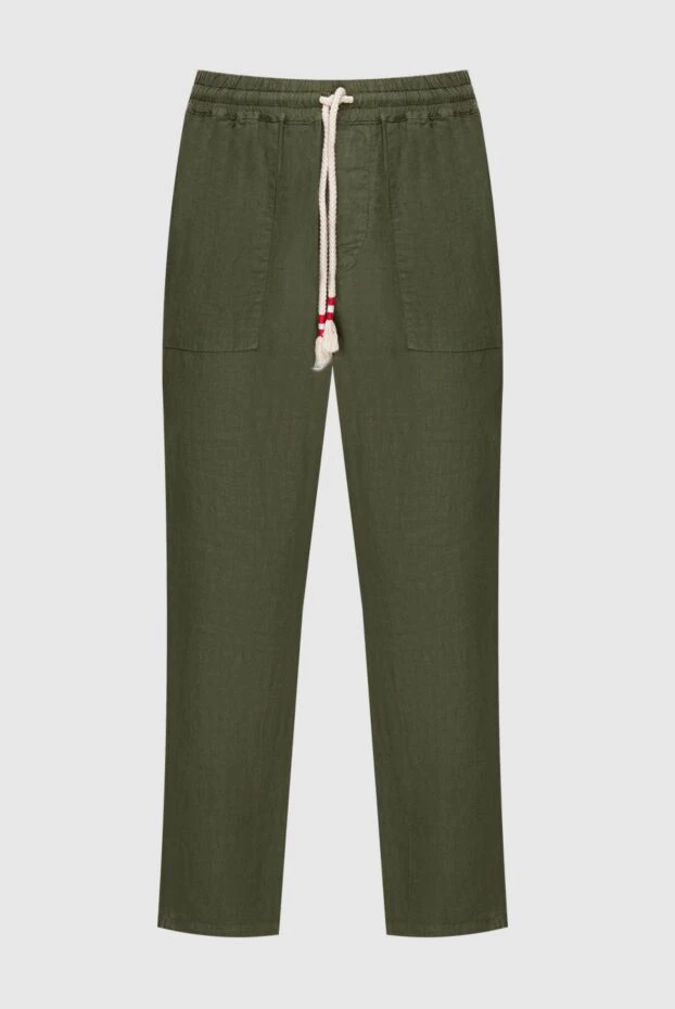 MC2 Saint Barth man green linen trousers for men купить с ценами и фото 174134 - photo 1