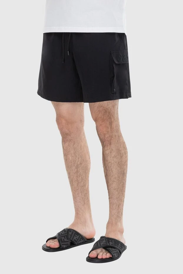 MC2 Saint Barth қара ерлерге арналған полиамидті және эластанды шорт 174135 - фото 3