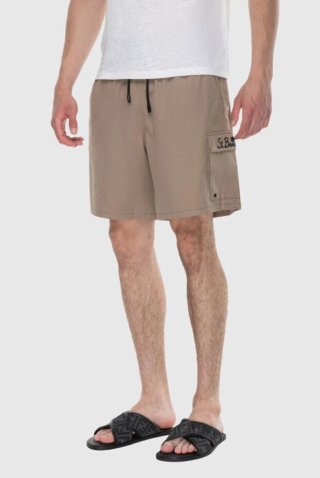 MC2 Saint Barth шорты из полиамида и эластана бежевые. мужские 174137 - фото 3