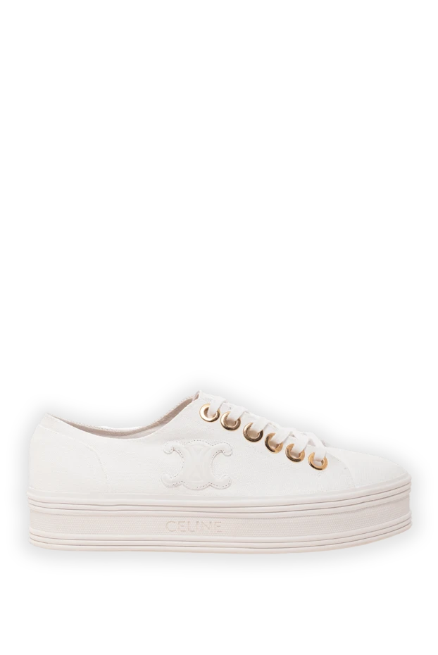 Кеды женские с логотипом белые - фото 1