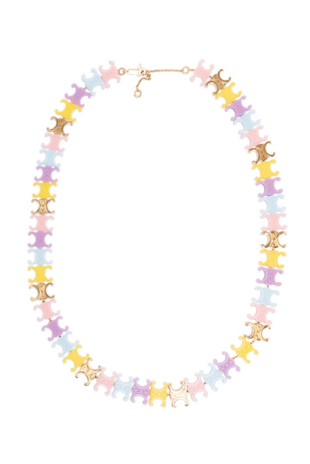 Celine woman multi-colored plexiglass and brass necklace for women купить с ценами и фото 174157 - photo 1