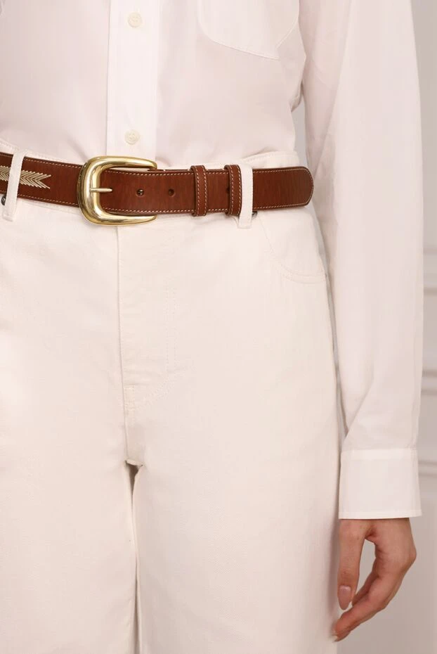 Celine woman brown leather belt for women купить с ценами и фото 174161 - photo 2