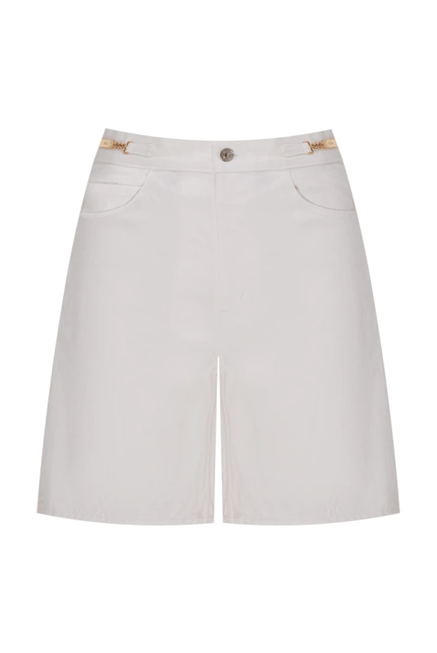 Celine woman white cotton shorts for women купить с ценами и фото 174179 - photo 1