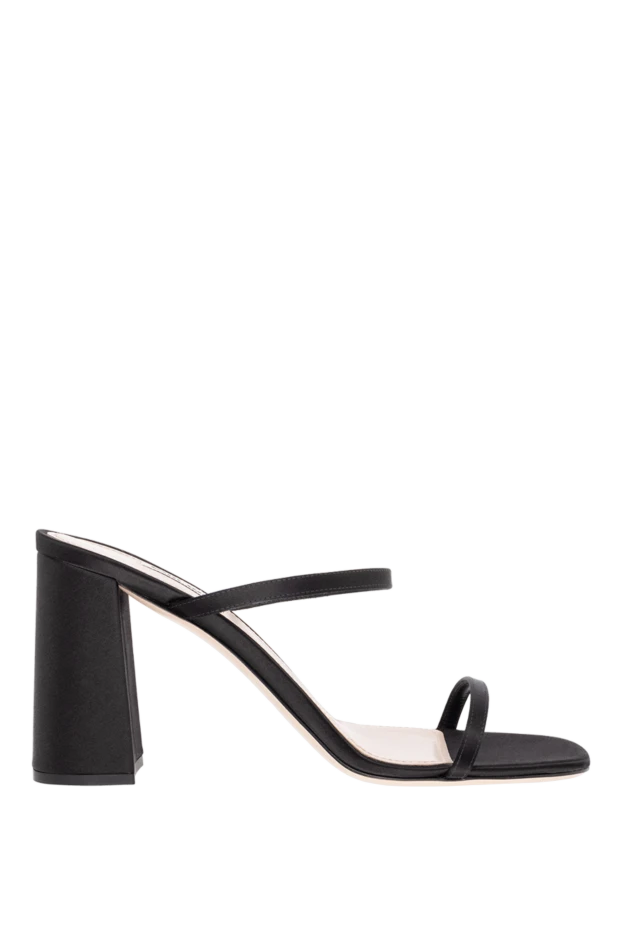 Miu Miu woman black leather and textile sandals for women купить с ценами и фото 174202 - photo 1