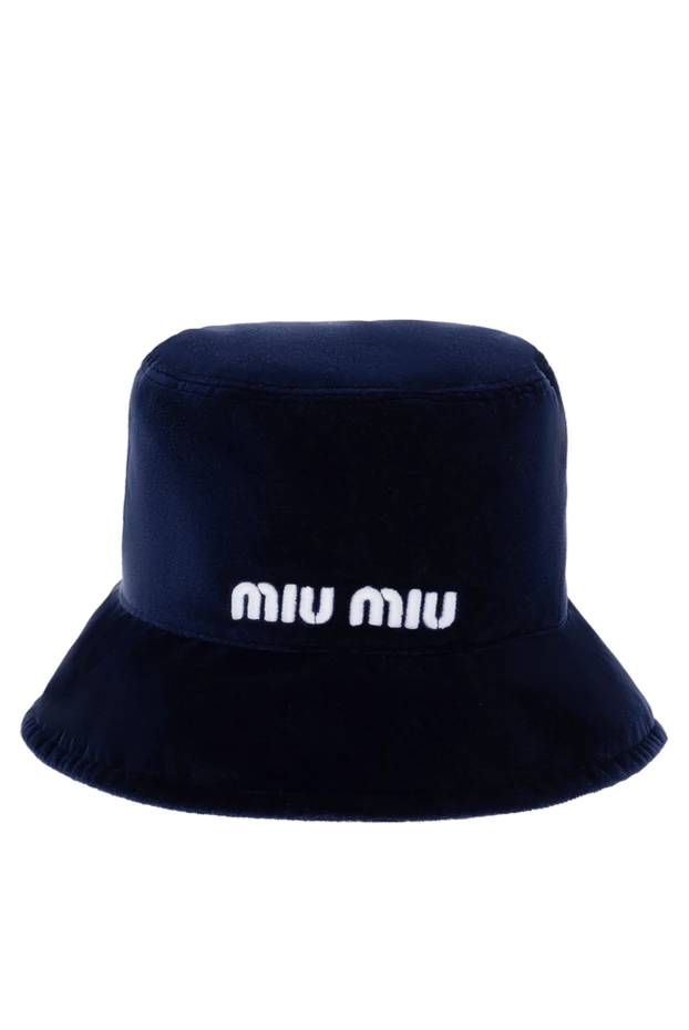 Miu Miu woman blue cotton panama for women купить с ценами и фото 174203 - photo 1