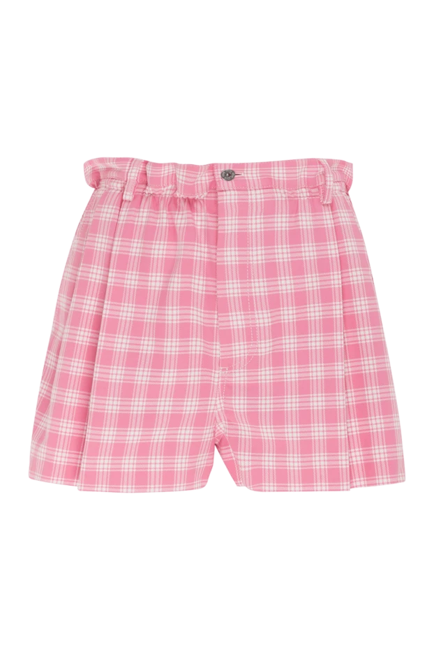 Miu Miu woman pink cotton shorts for women купить с ценами и фото 174211 - photo 1