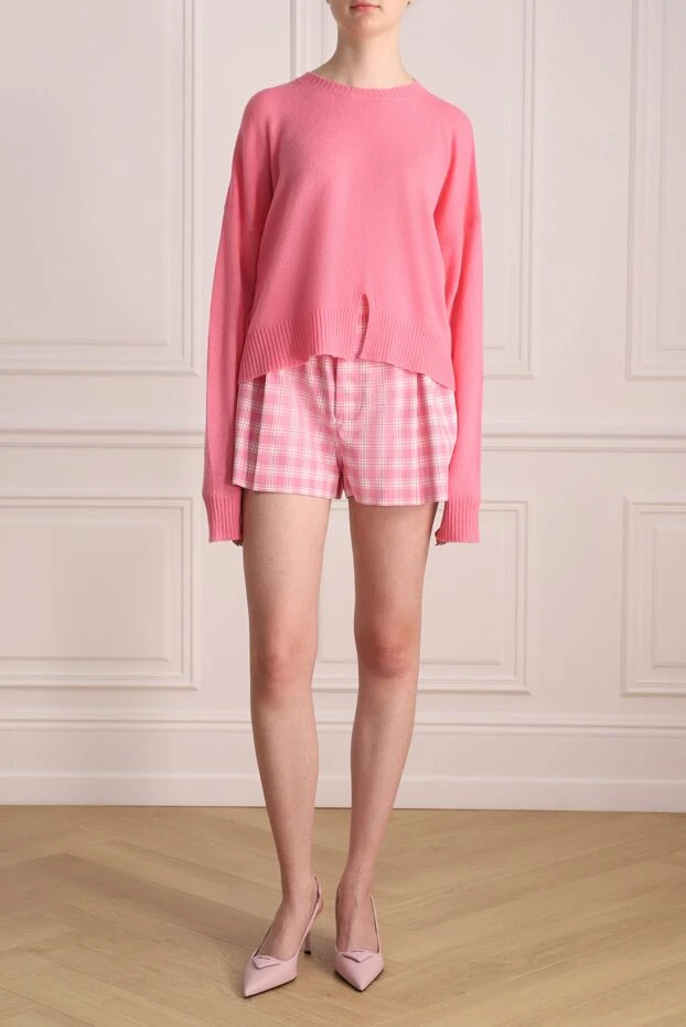 Miu Miu woman pink cashmere sweater for women купить с ценами и фото 174217 - photo 2