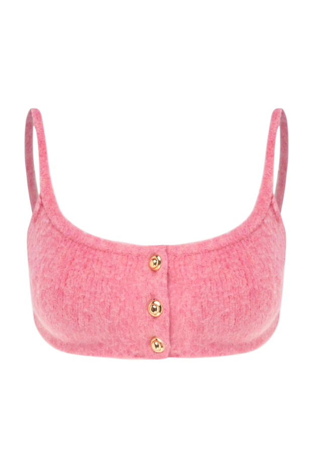 Miu Miu woman pink wool and polyamide top for women купить с ценами и фото 174218 - photo 1