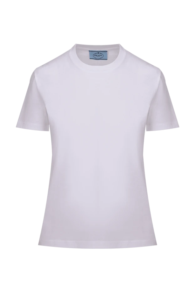 Prada woman white cotton t-shirt for women купить с ценами и фото 174232 - photo 1