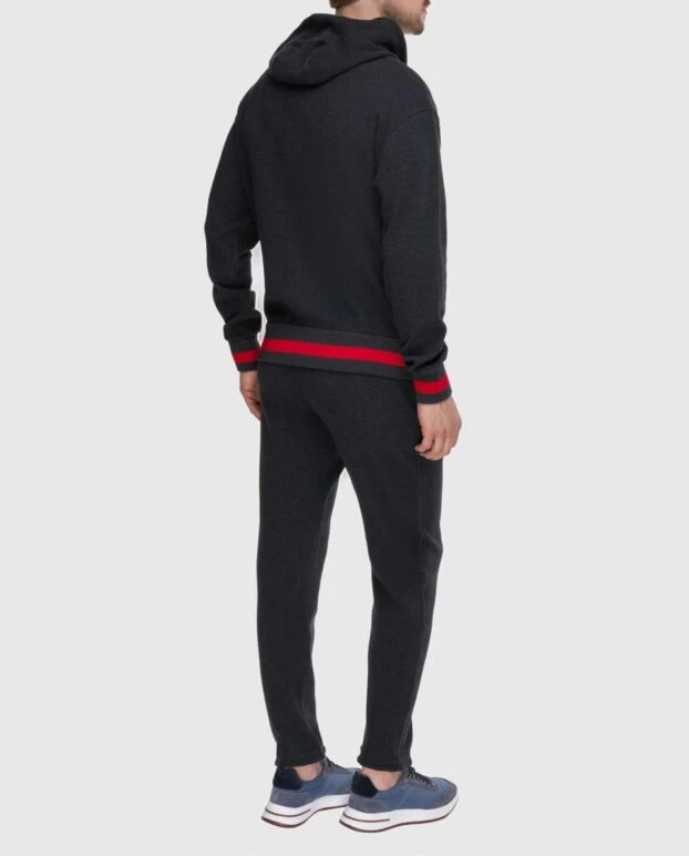 Kiton сыдырмасы, капюшоны және қызыл өрімі бар мақта спорт костюмі
 174259 - фото 3