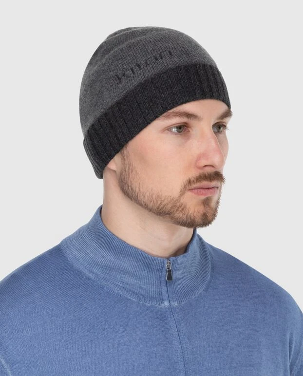 Kiton man gray cashmere hat for men 174260 - photo 2