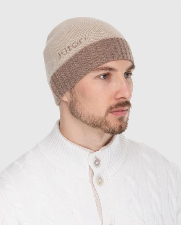 Kiton man men's beige cashmere hat 174261 - photo 2