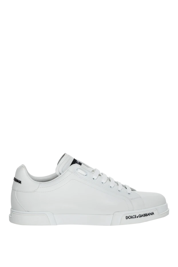 Dolce & Gabbana man white leather sneakers for men купить с ценами и фото 174268 - photo 1