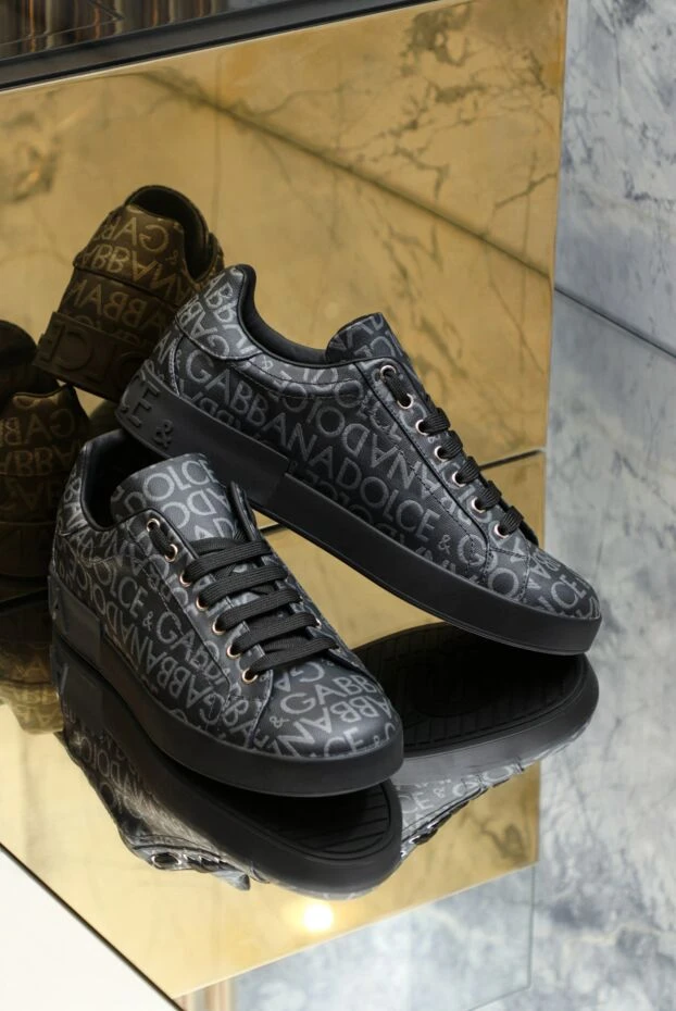 Dolce & Gabbana сникеры из хлопка и полиэстера черные мужские 174272 - фото 2