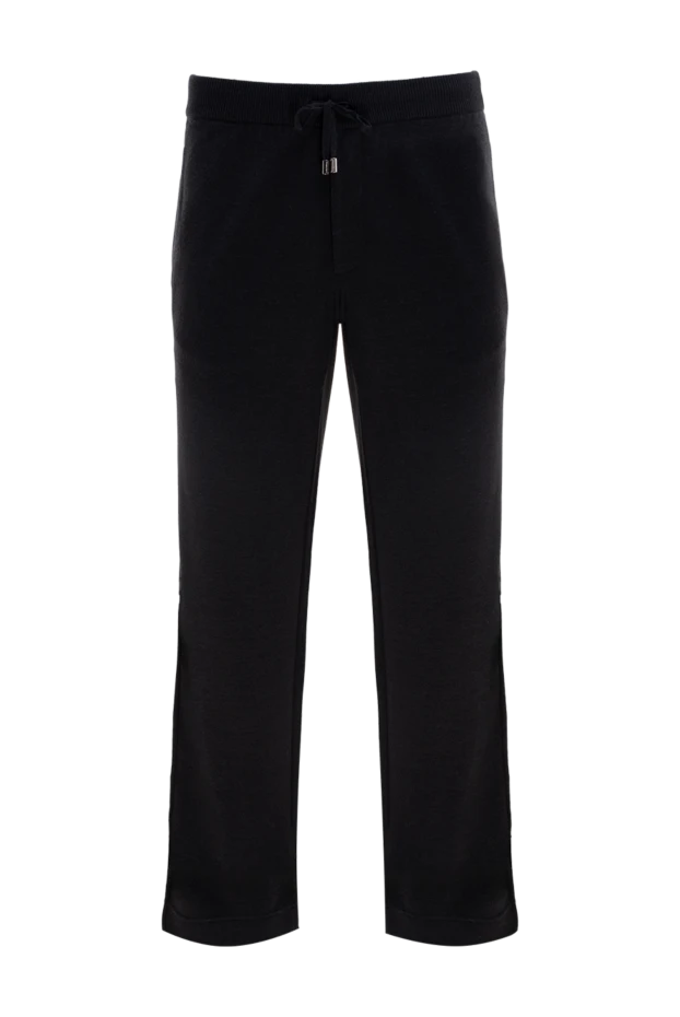 Men's cashmere and silk sweatpants black - photo 1