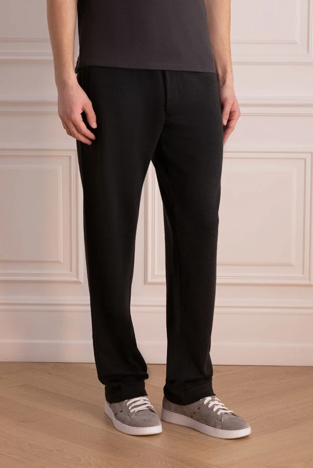 Stefano Ricci men's cashmere and silk sweatpants black 174296 - photo 3