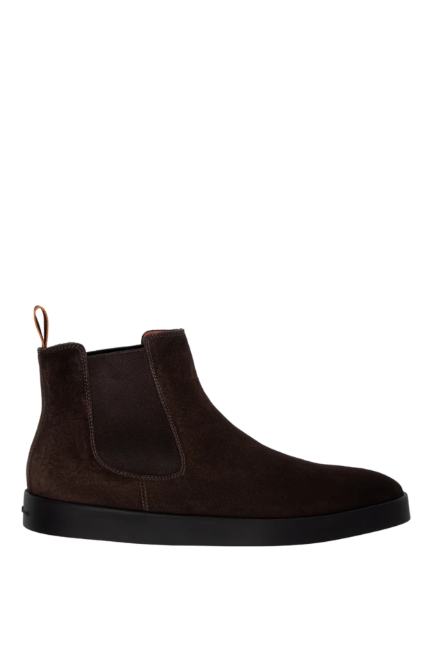 Santoni man brown suede boots for men купить с ценами и фото 174309 - photo 1