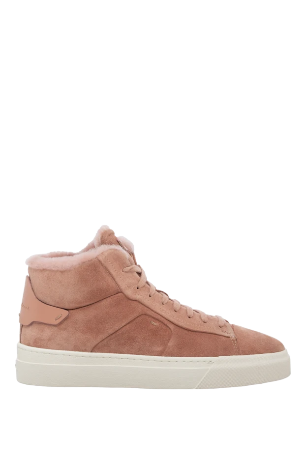 Santoni woman pink suede sneakers for women купить с ценами и фото 174312 - photo 1