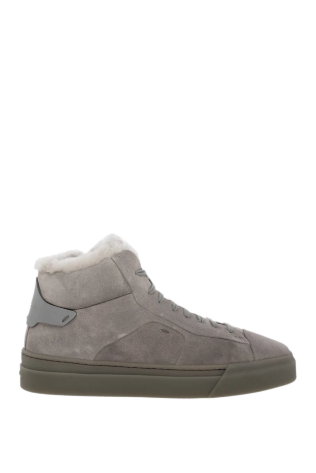 Santoni woman gray suede sneakers for women купить с ценами и фото 174313 - photo 1