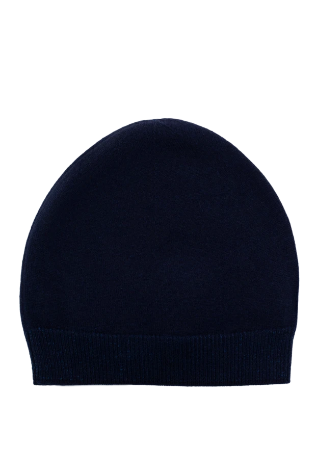Stefano Ricci navy blue cashmere and silk hat with logo 174352 - photo 3