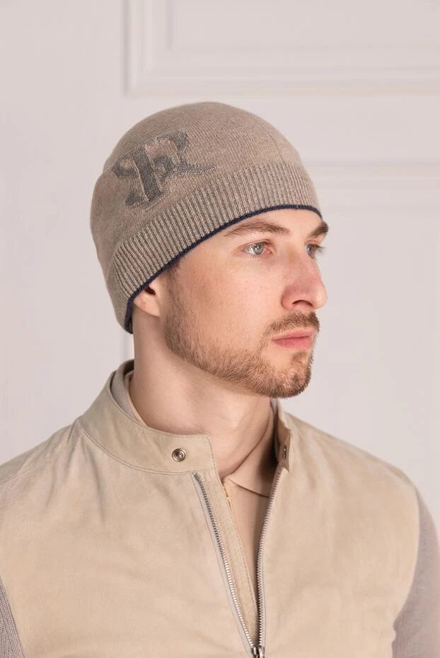 Stefano Ricci cashmere and silk beige men's hat 174353 - photo 2