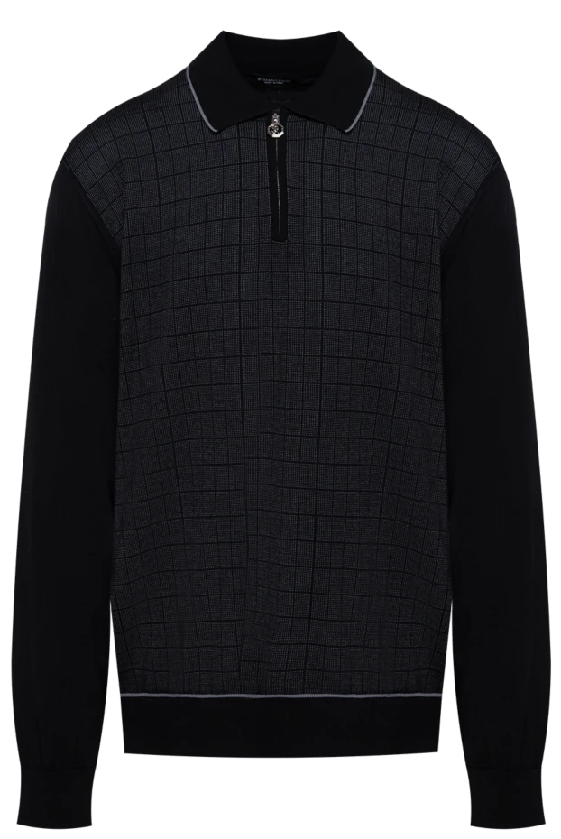 Ерлерге арналған қара түсті поло жейдесі - фото 1