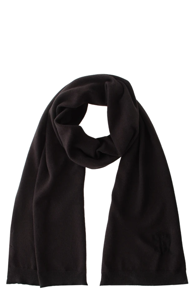 Шарф из кашемира шелка коричневый мужской - фото 1