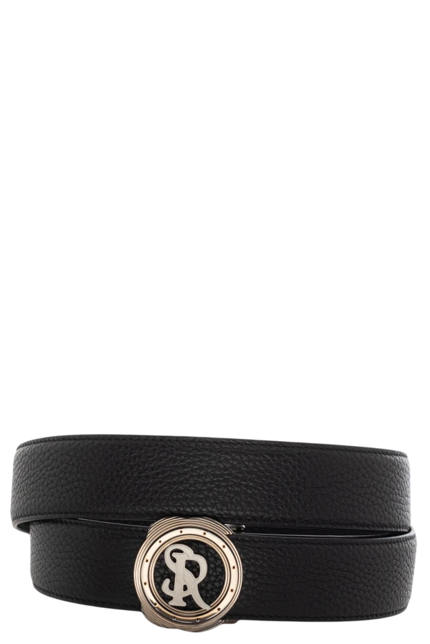 Black genuine leather belt for men - photo 1
