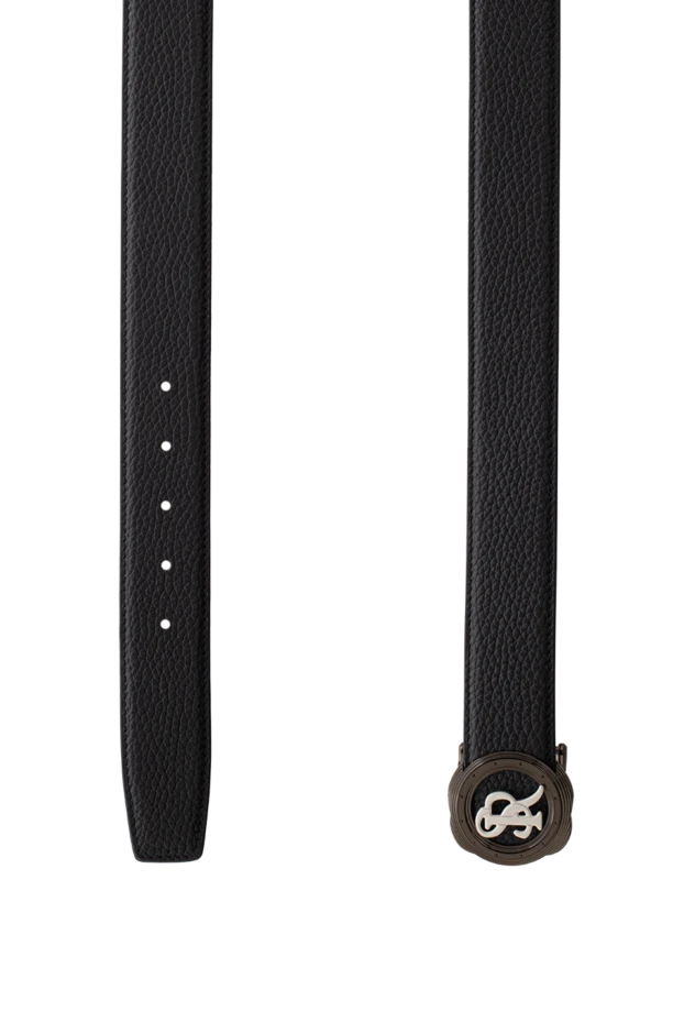 Stefano Ricci ремень из натуральной кожи черный мужской 174375 - фото 3