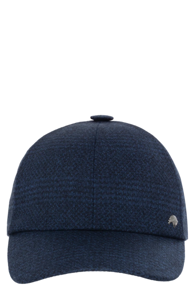 Ерлерге арналған көк жүн және кашемир қалпақ - фото 1