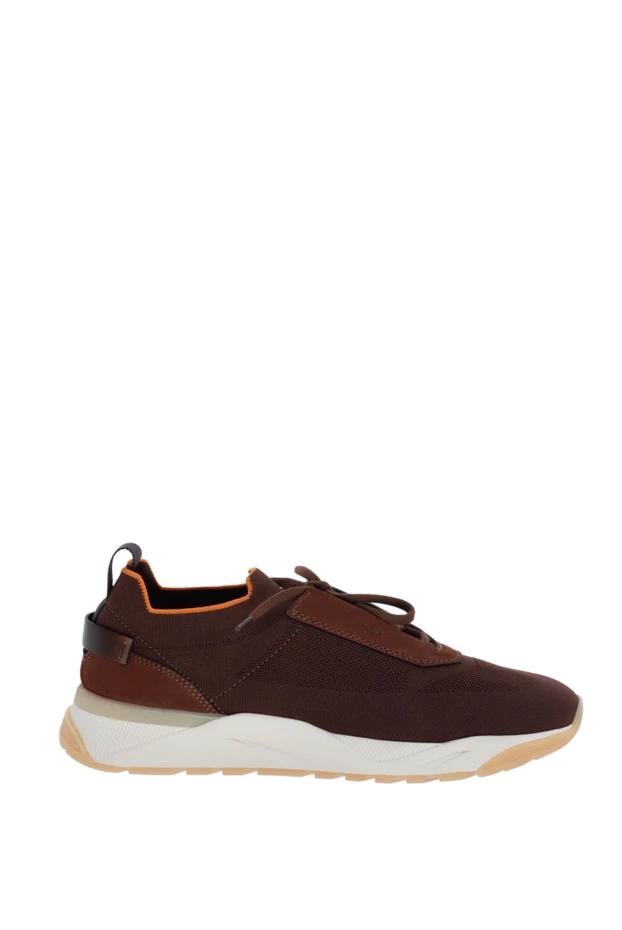 Santoni man men's brown wool sneakers купить с ценами и фото 174407 - photo 1