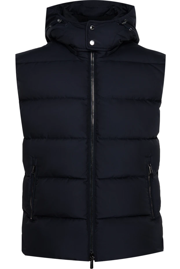 Moorer man blue polyamide vest for men купить с ценами и фото 174411 - photo 1