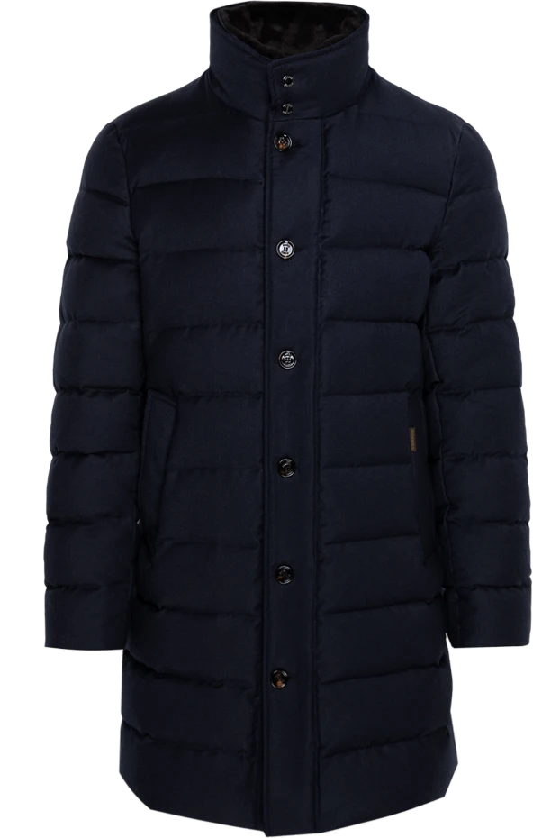 Moorer man blue woolen down jacket for men купить с ценами и фото 174416 - photo 1