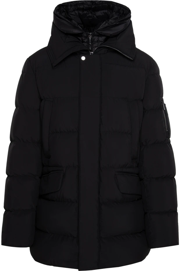 Moorer man black polyamide down jacket for men купить с ценами и фото 174419 - photo 1