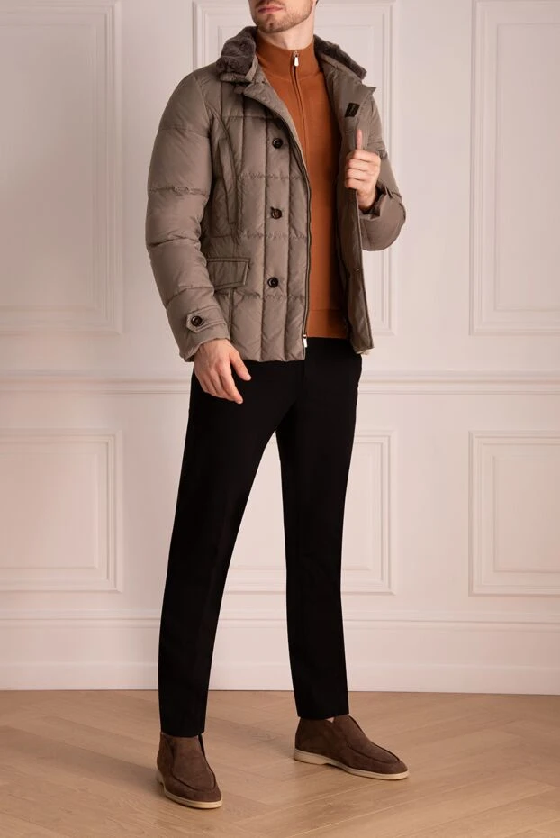 Moorer man beige polyester jacket for men купить с ценами и фото 174421 - photo 2