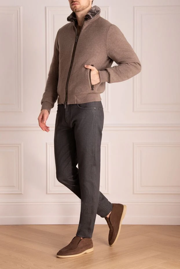 Moorer man beige wool jacket for men купить с ценами и фото 174422 - photo 2