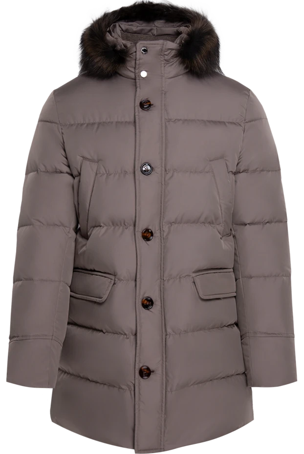 Moorer man beige polyamide down jacket for men купить с ценами и фото 174425 - photo 1