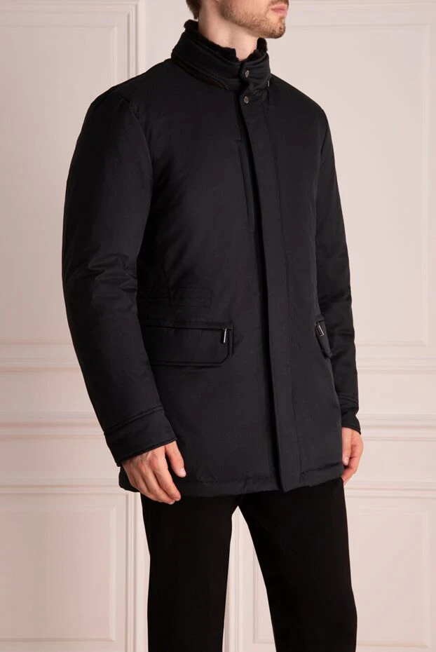 Moorer пуховик из полиэстера и полиамида синий мужской 174427 - фото 3