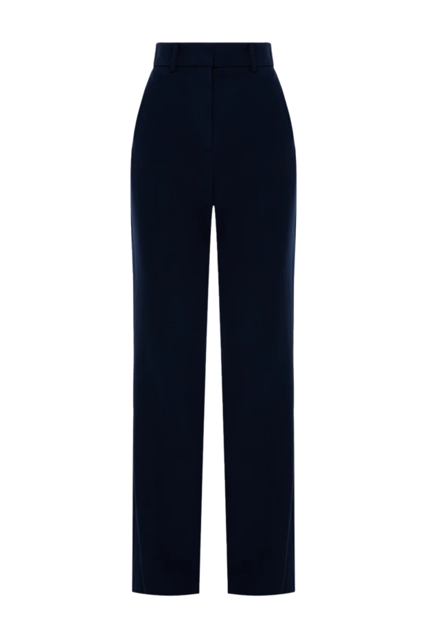 Balmain woman blue wool trousers for women купить с ценами и фото 174463 - photo 1