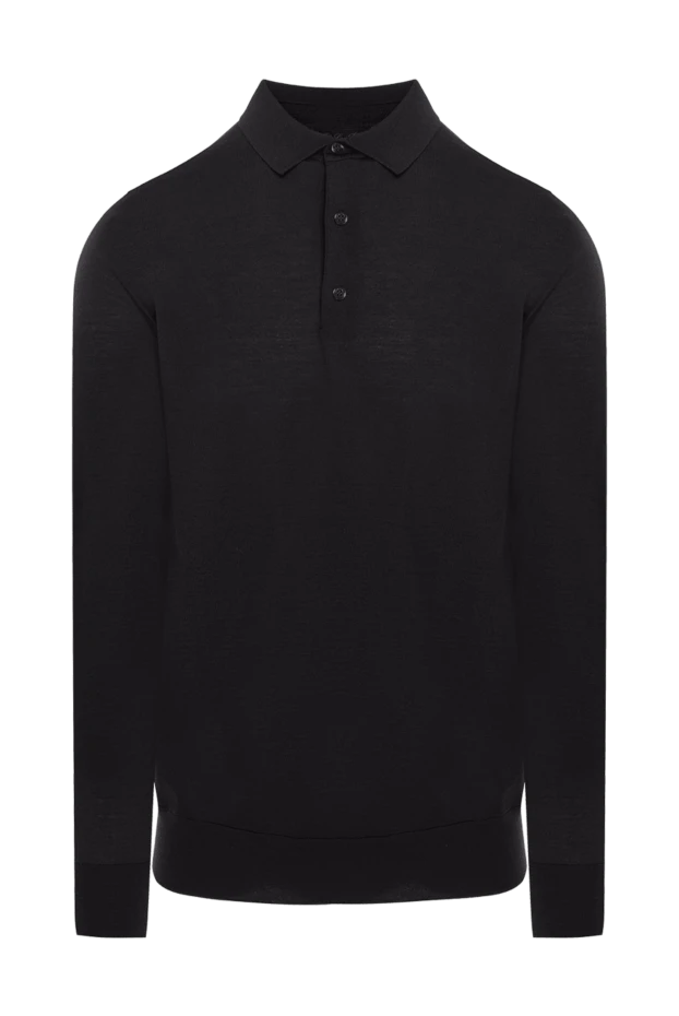 Loro Piana man wool long sleeve polo black for men купить с ценами и фото 174477 - photo 1