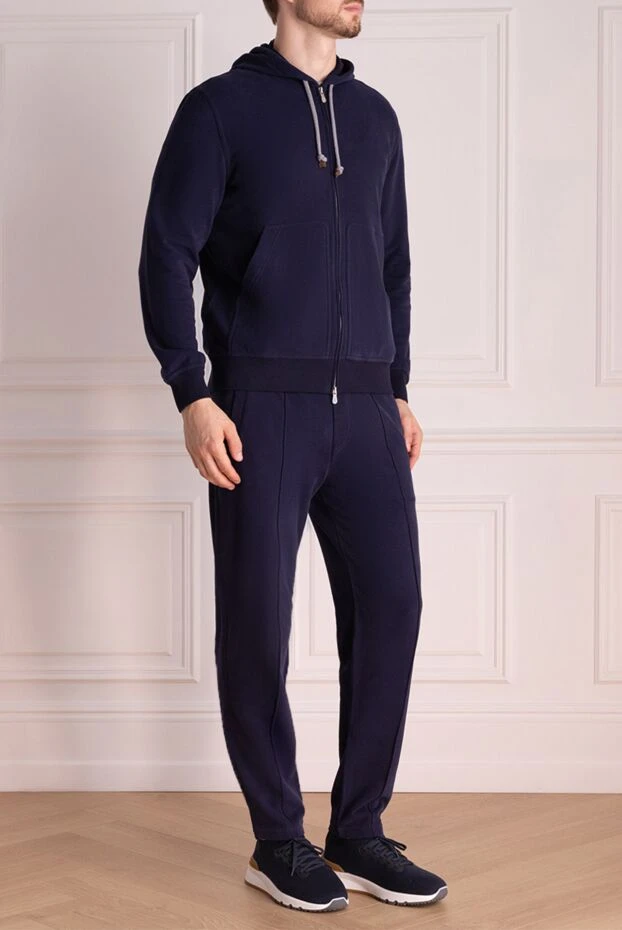 Brunello Cucinelli трикотажный костюм из хлопка с капюшоном и гладкой текстурой 174555 - фото 3