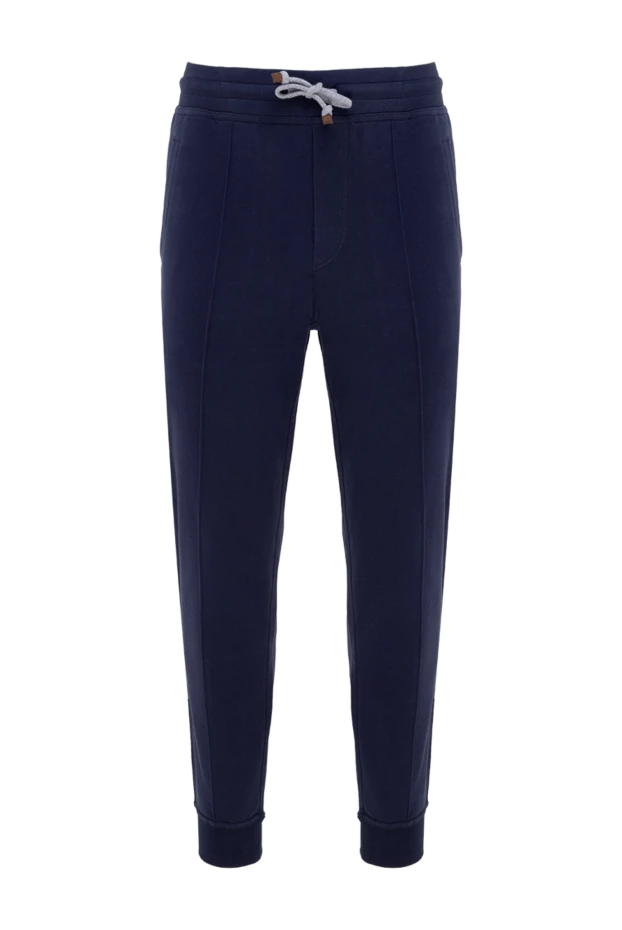 Серпімді белдеуі және тартылуы бар қою көк атлетикалық жүгірушілер.
- фото 1