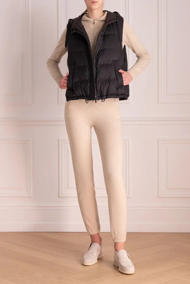 Nylon down vest black for women - photo 2