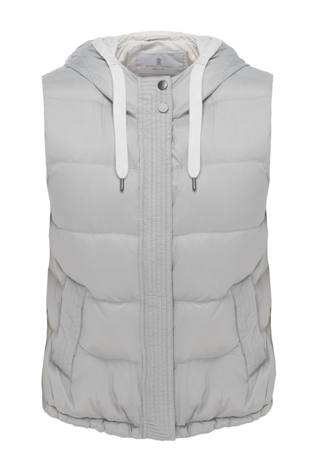 Nylon down vest gray for women - photo 1