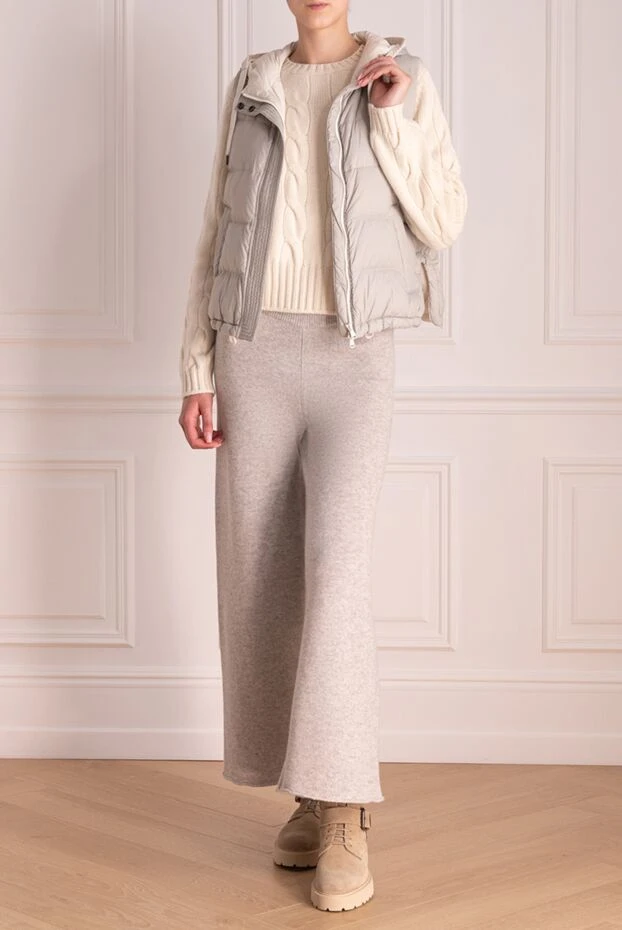 Nylon down vest gray for women - photo 2