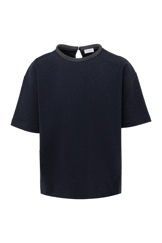 Блуза из хлопка серая женская - фото 1