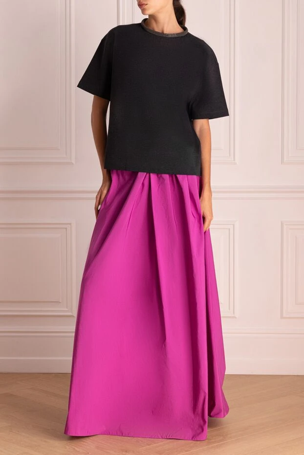 Блуза из хлопка серая женская - фото 2