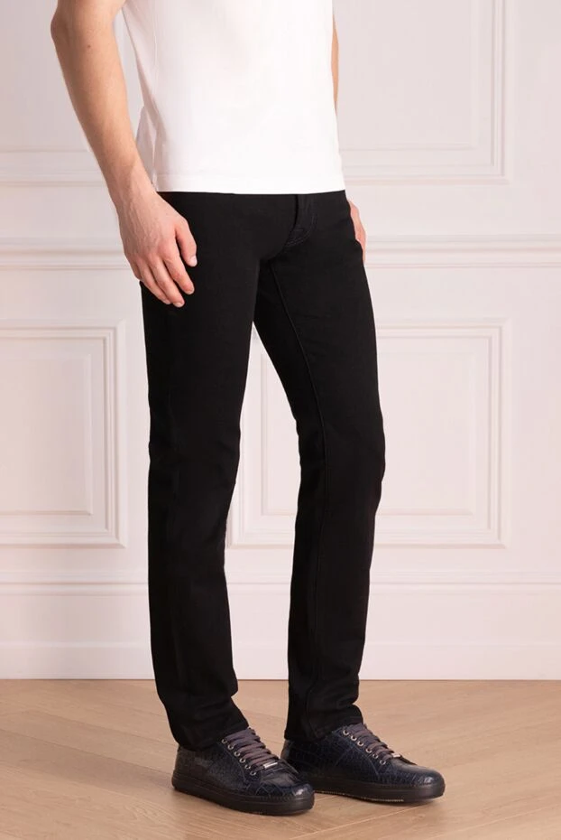 Jacob Cohen мужские черные джинсы из хлопка и эластана 174582 - фото 3